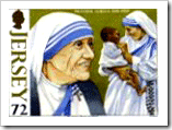 Stamps Of Mother Teresa Released By Jersey Post